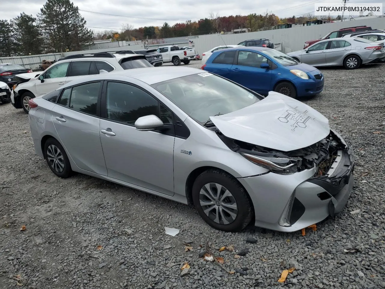 2021 Toyota Prius Prime Le VIN: JTDKAMFP8M3194332 Lot: 76110454