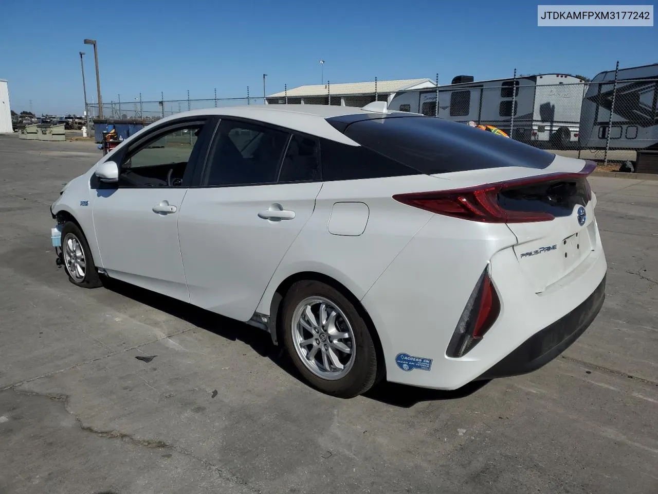 2021 Toyota Prius Prime Le VIN: JTDKAMFPXM3177242 Lot: 76635644