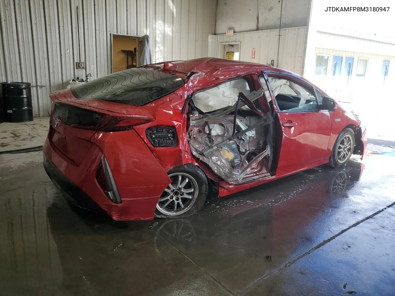 2021 Toyota Prius Prime Le VIN: JTDKAMFP8M3180947 Lot: 77328234