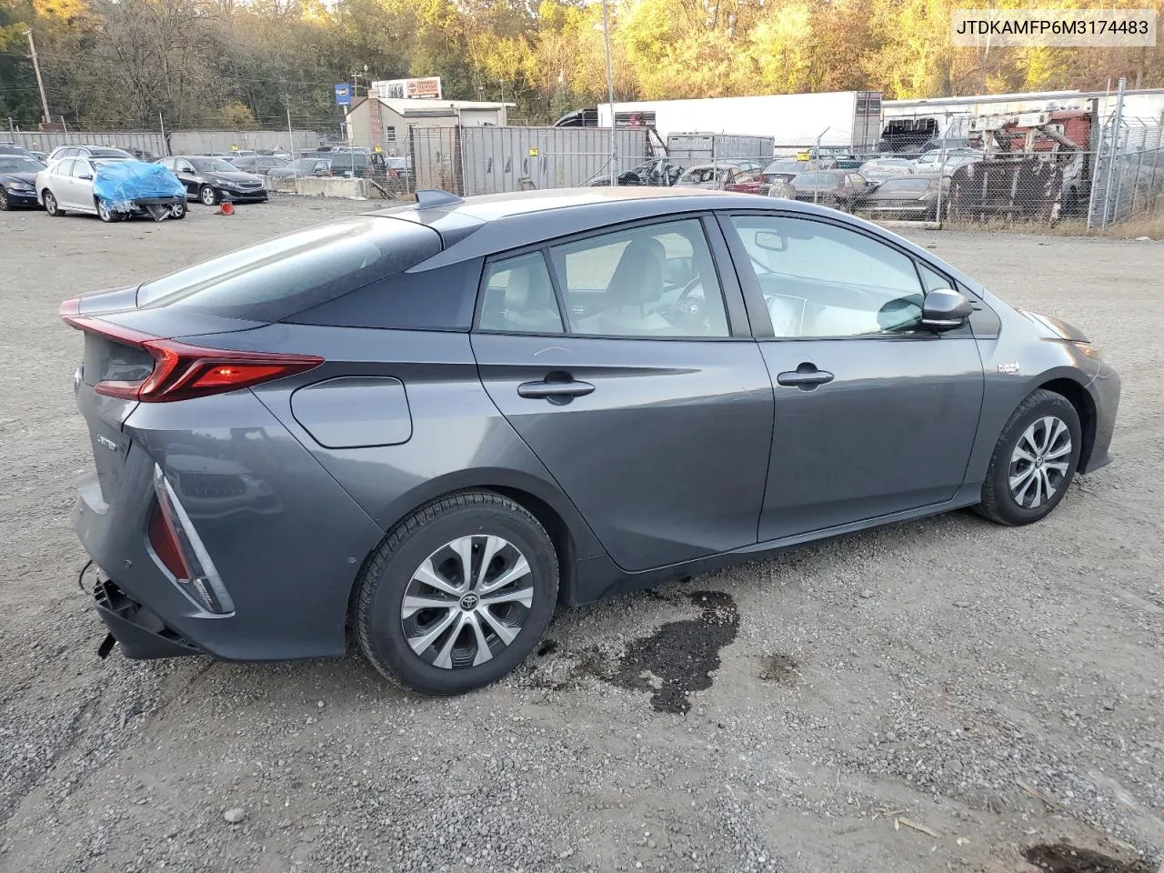 2021 Toyota Prius Prime Le VIN: JTDKAMFP6M3174483 Lot: 77557934