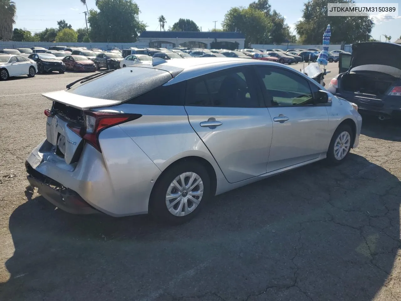 2021 Toyota Prius Special Edition VIN: JTDKAMFU7M3150389 Lot: 77671854