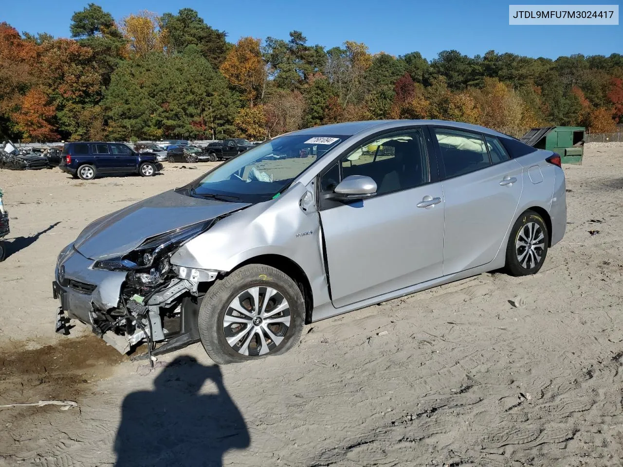 2021 Toyota Prius Le VIN: JTDL9MFU7M3024417 Lot: 77681094