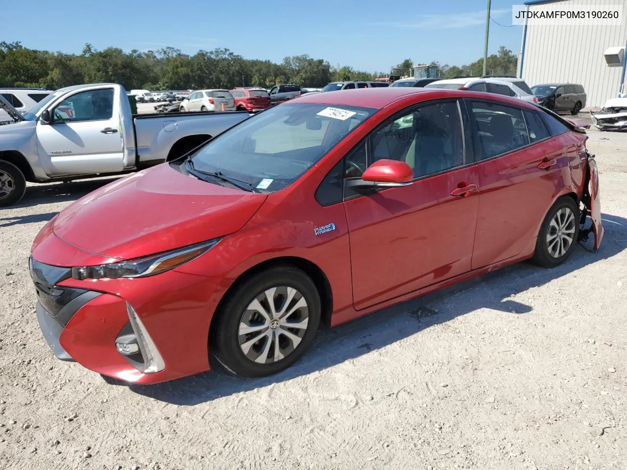 2021 Toyota Prius Prime Le VIN: JTDKAMFP0M3190260 Lot: 77794574