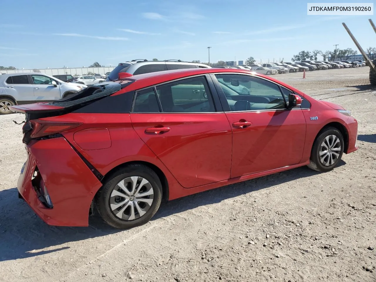 2021 Toyota Prius Prime Le VIN: JTDKAMFP0M3190260 Lot: 77794574