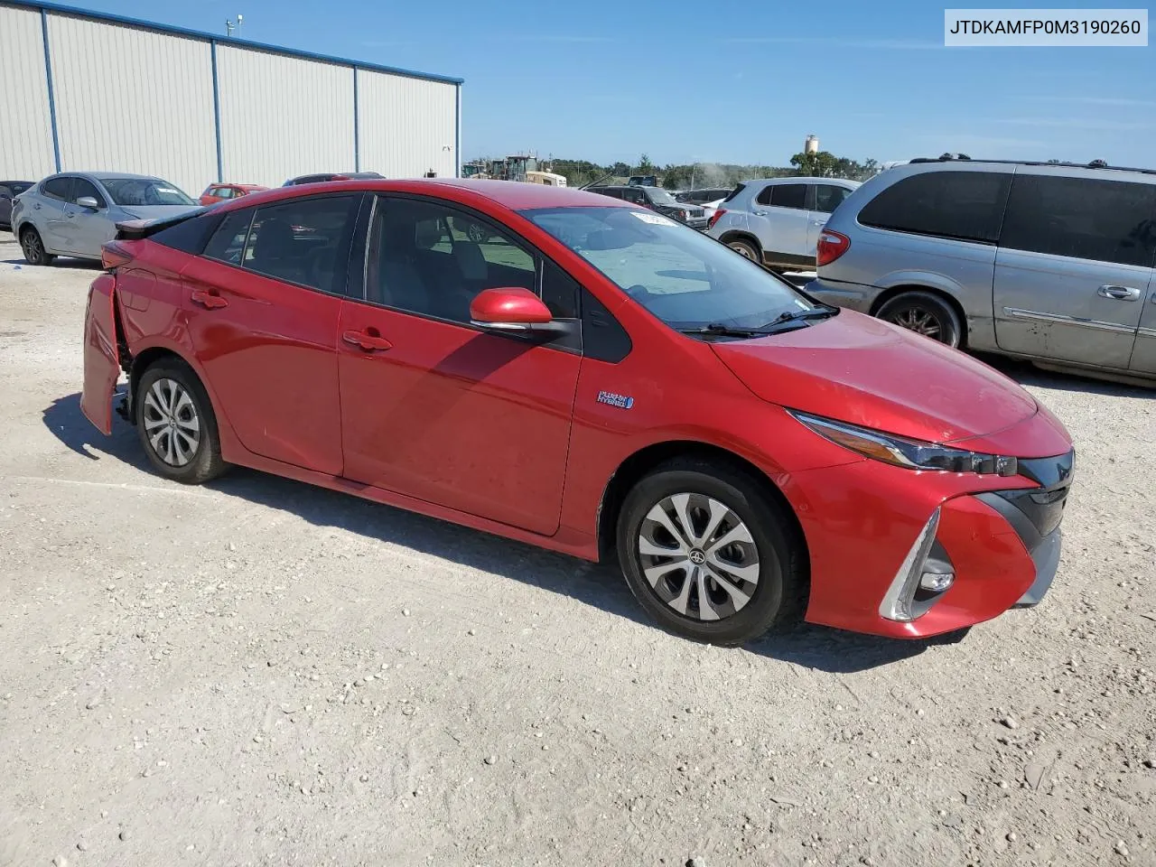 2021 Toyota Prius Prime Le VIN: JTDKAMFP0M3190260 Lot: 77794574