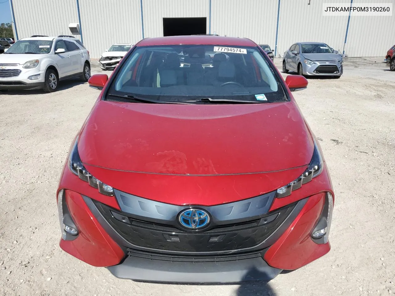 2021 Toyota Prius Prime Le VIN: JTDKAMFP0M3190260 Lot: 77794574