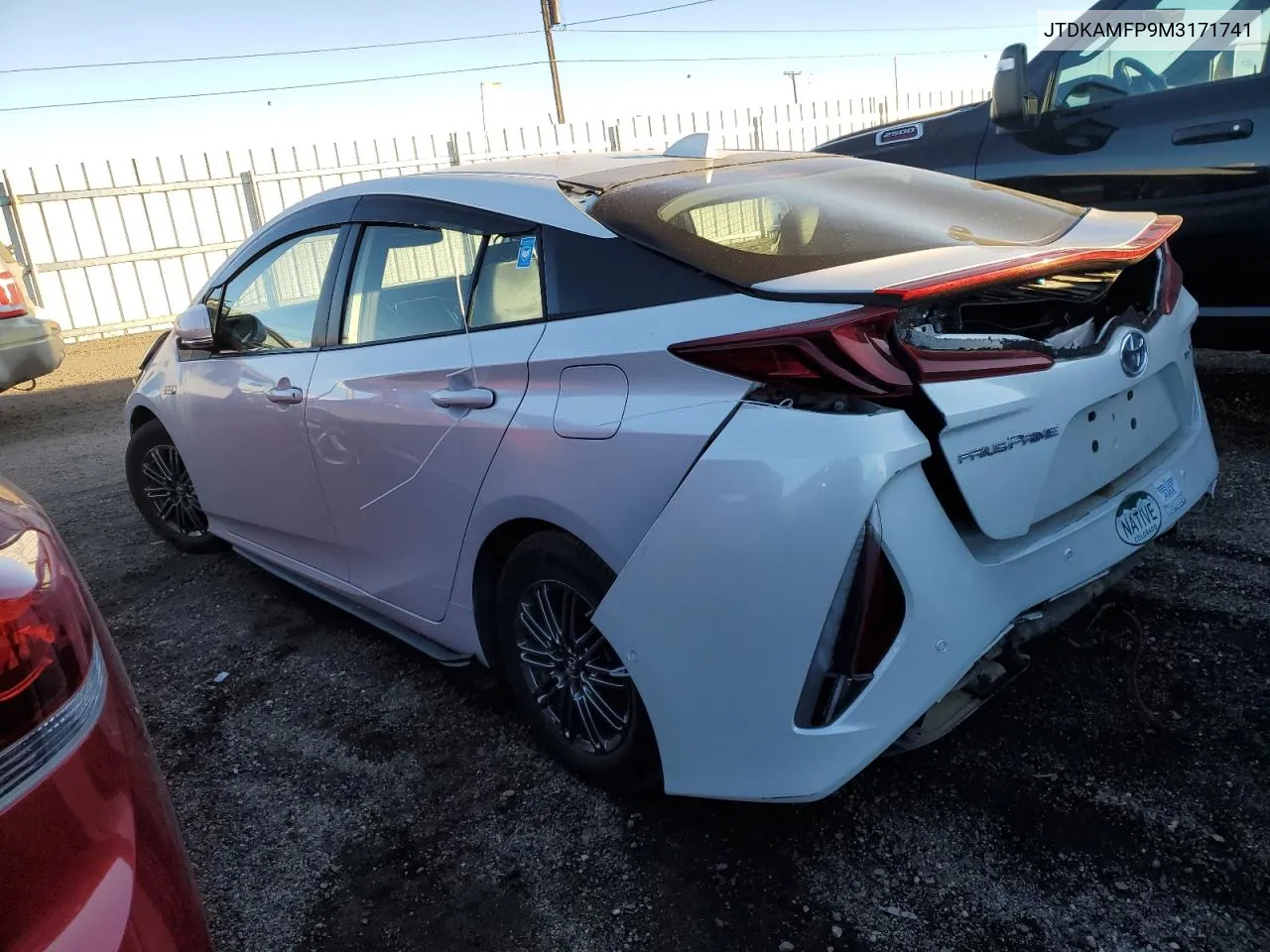 2021 Toyota Prius Prime Le VIN: JTDKAMFP9M3171741 Lot: 77916994