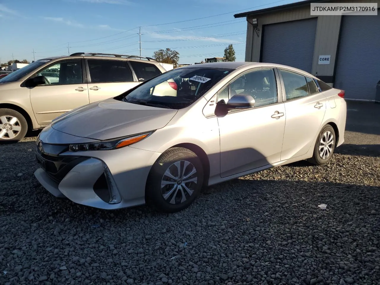 2021 Toyota Prius Prime Le VIN: JTDKAMFP2M3170916 Lot: 78006464