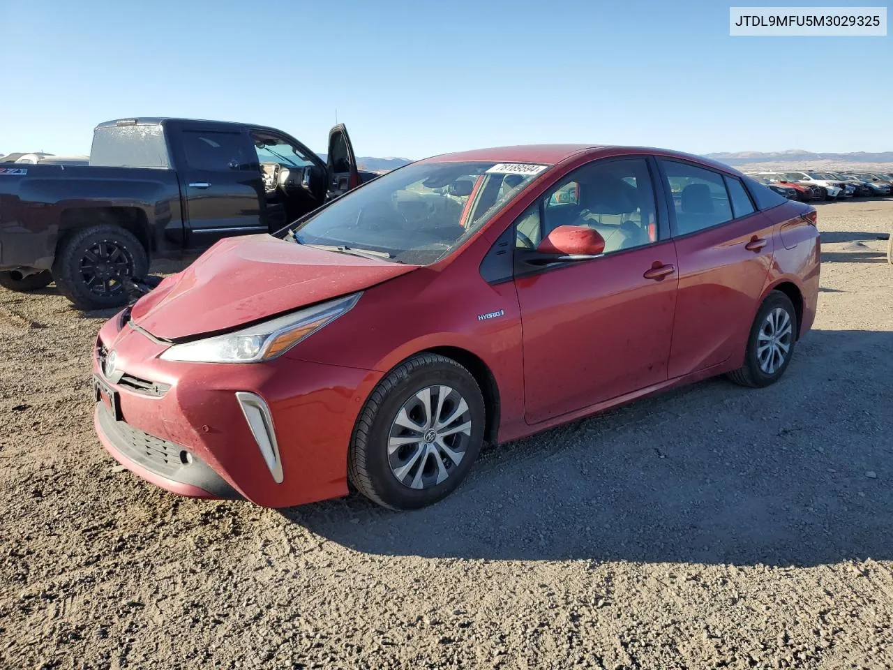 2021 Toyota Prius Le VIN: JTDL9MFU5M3029325 Lot: 78189594