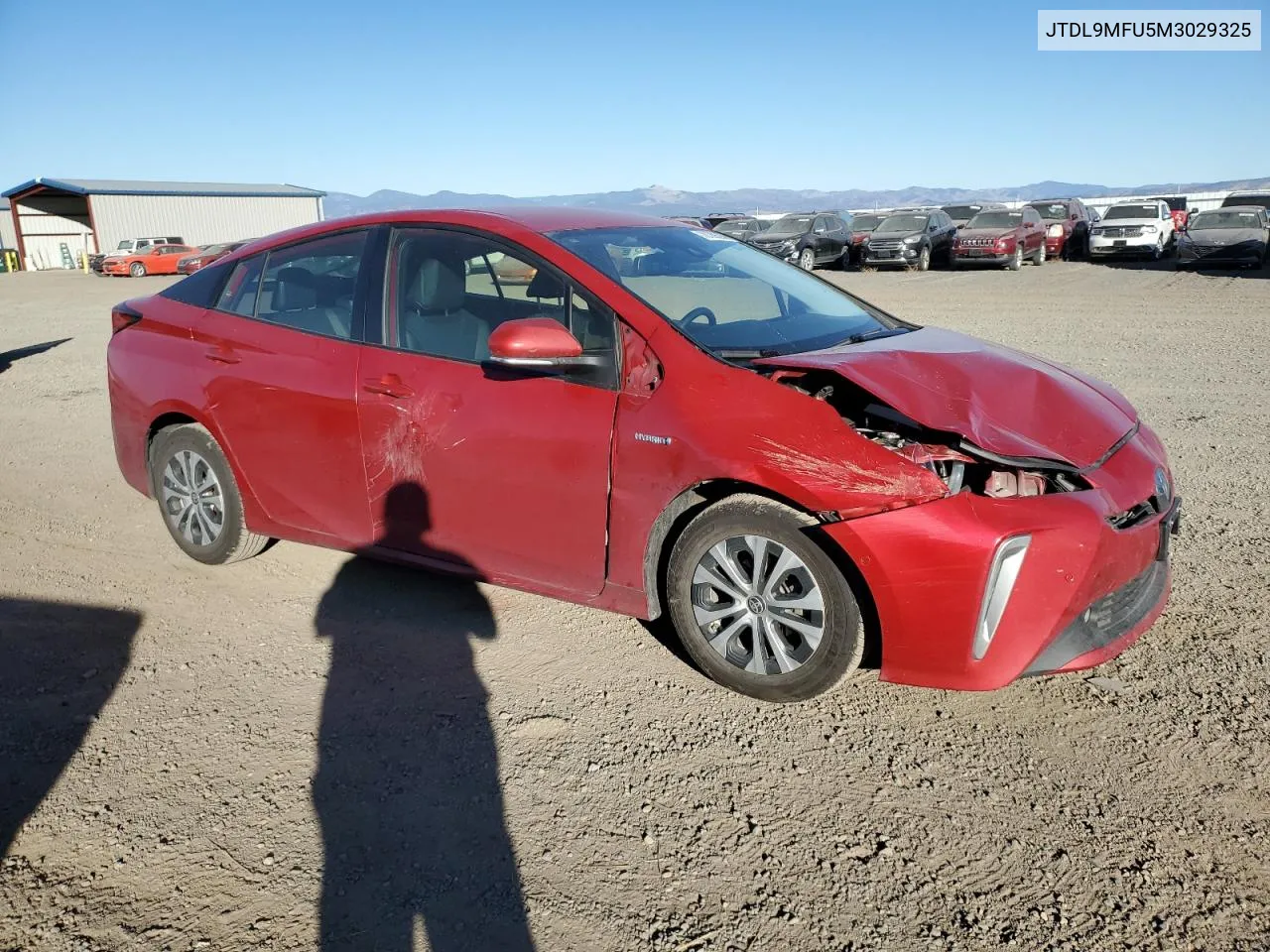 2021 Toyota Prius Le VIN: JTDL9MFU5M3029325 Lot: 78189594