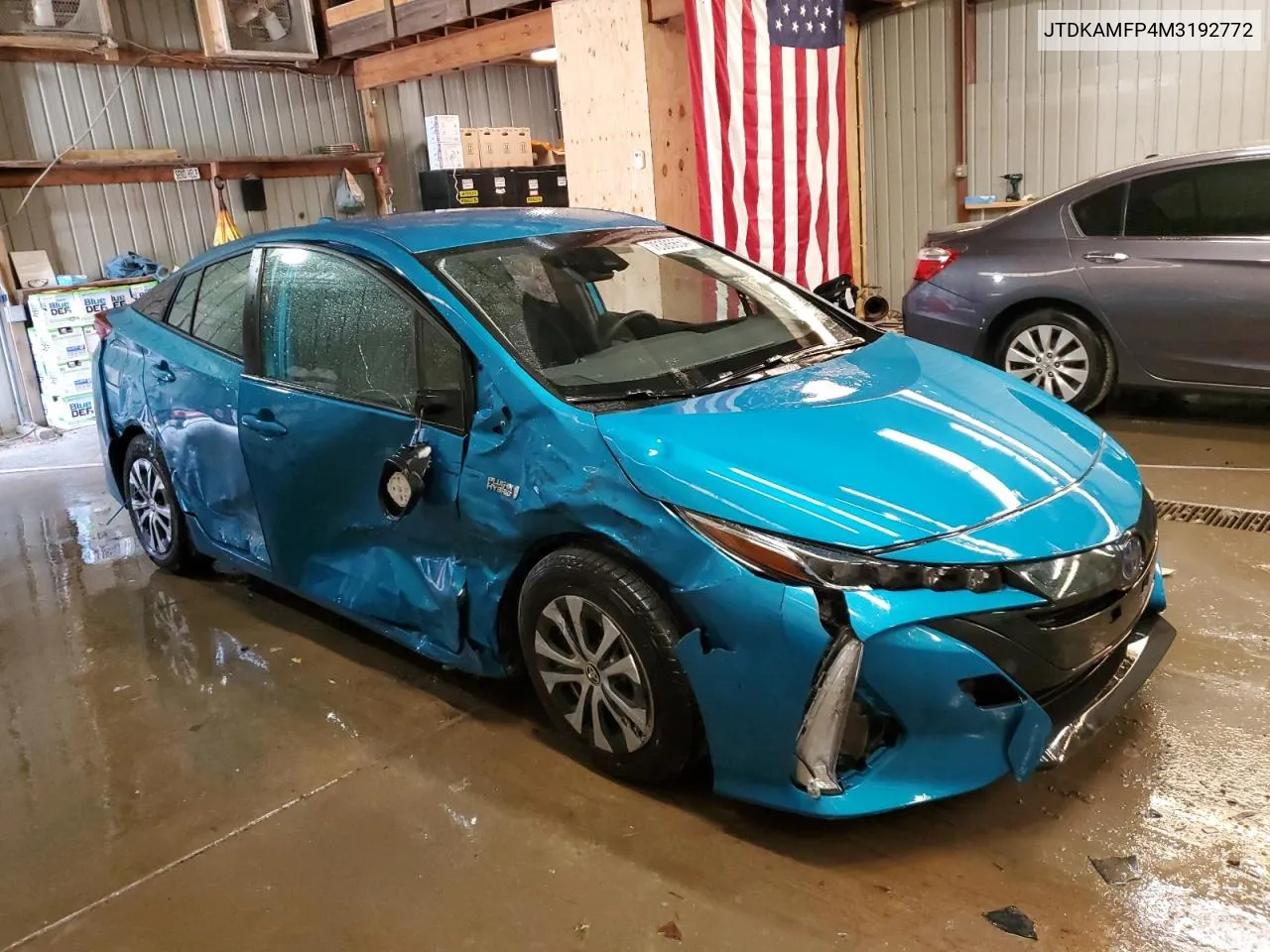 2021 Toyota Prius Prime Le VIN: JTDKAMFP4M3192772 Lot: 78385654