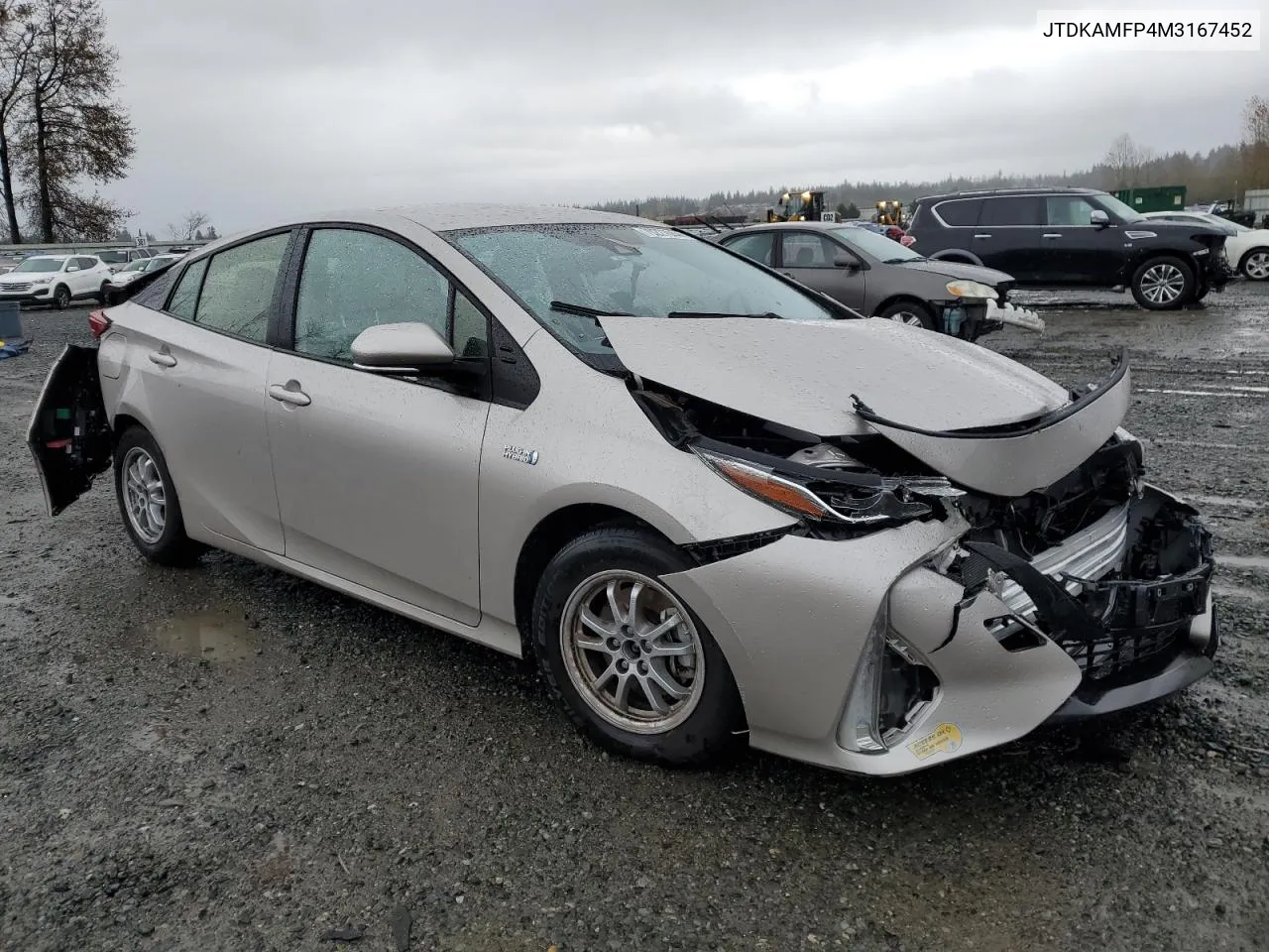 2021 Toyota Prius Prime Le VIN: JTDKAMFP4M3167452 Lot: 79227044