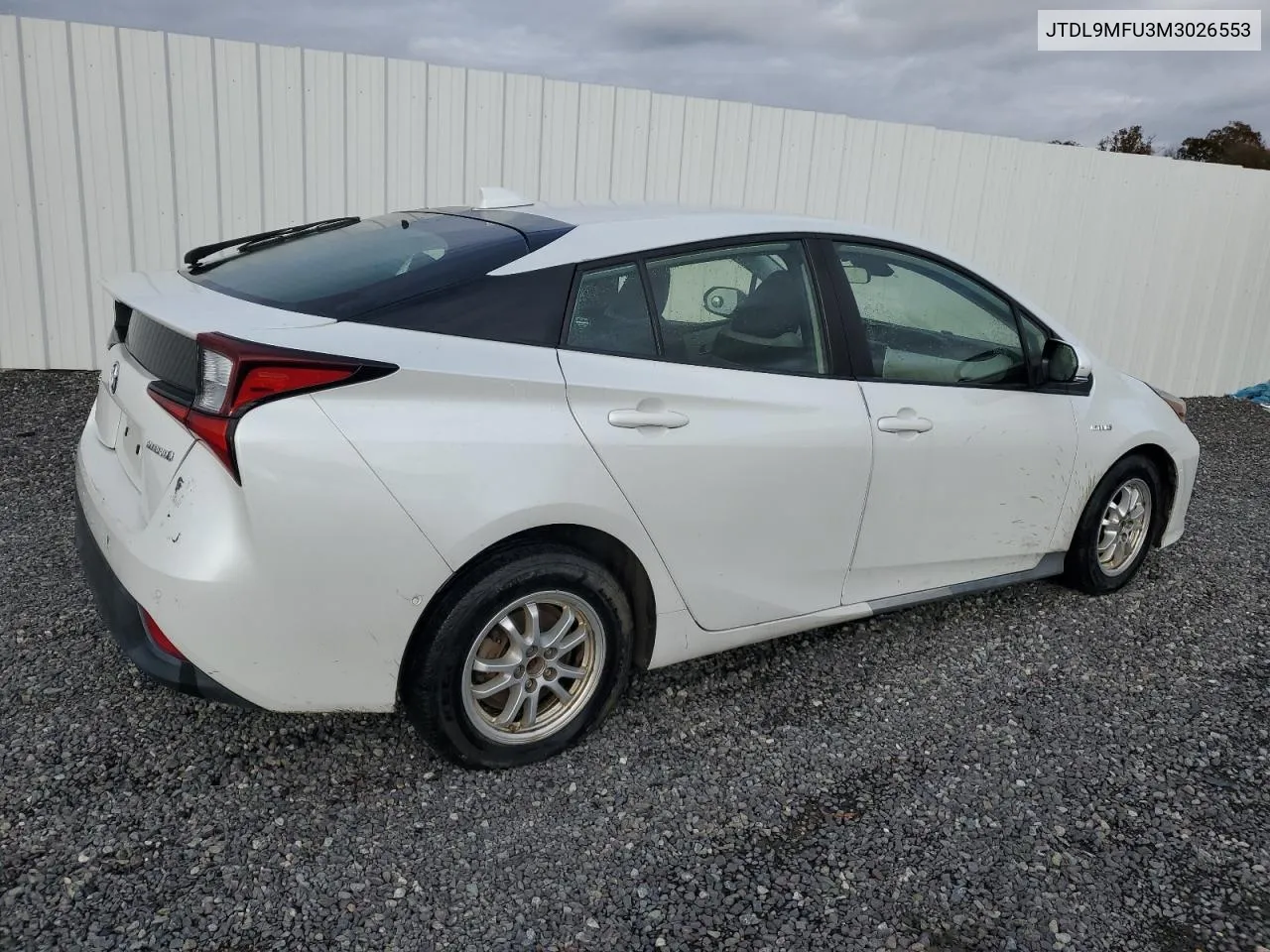 2021 Toyota Prius Le VIN: JTDL9MFU3M3026553 Lot: 80142214