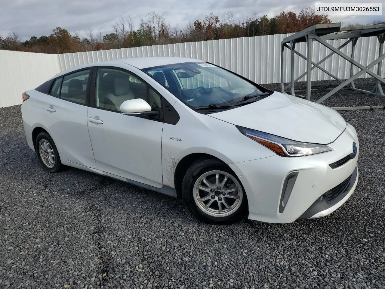 2021 Toyota Prius Le VIN: JTDL9MFU3M3026553 Lot: 80142214