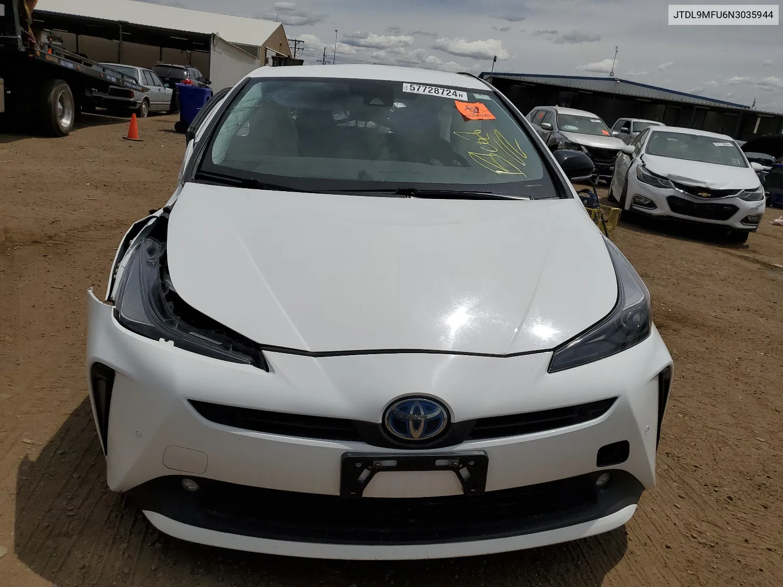 2022 Toyota Prius Le VIN: JTDL9MFU6N3035944 Lot: 57728724