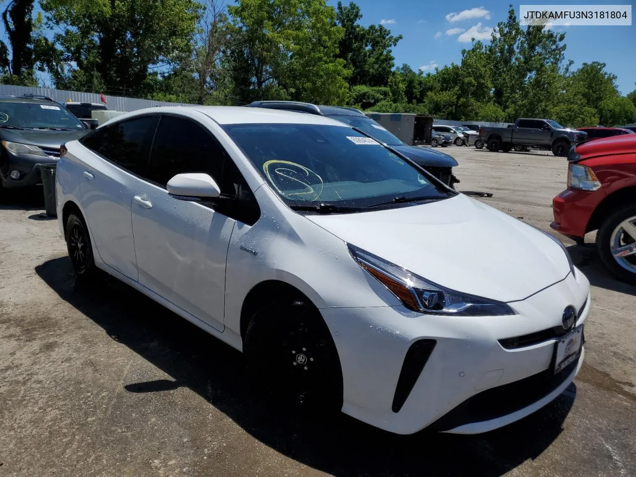 2022 Toyota Prius Night Shade VIN: JTDKAMFU3N3181804 Lot: 60864574