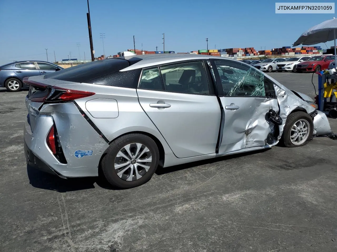 2022 Toyota Prius Prime Le VIN: JTDKAMFP7N3201059 Lot: 63715184