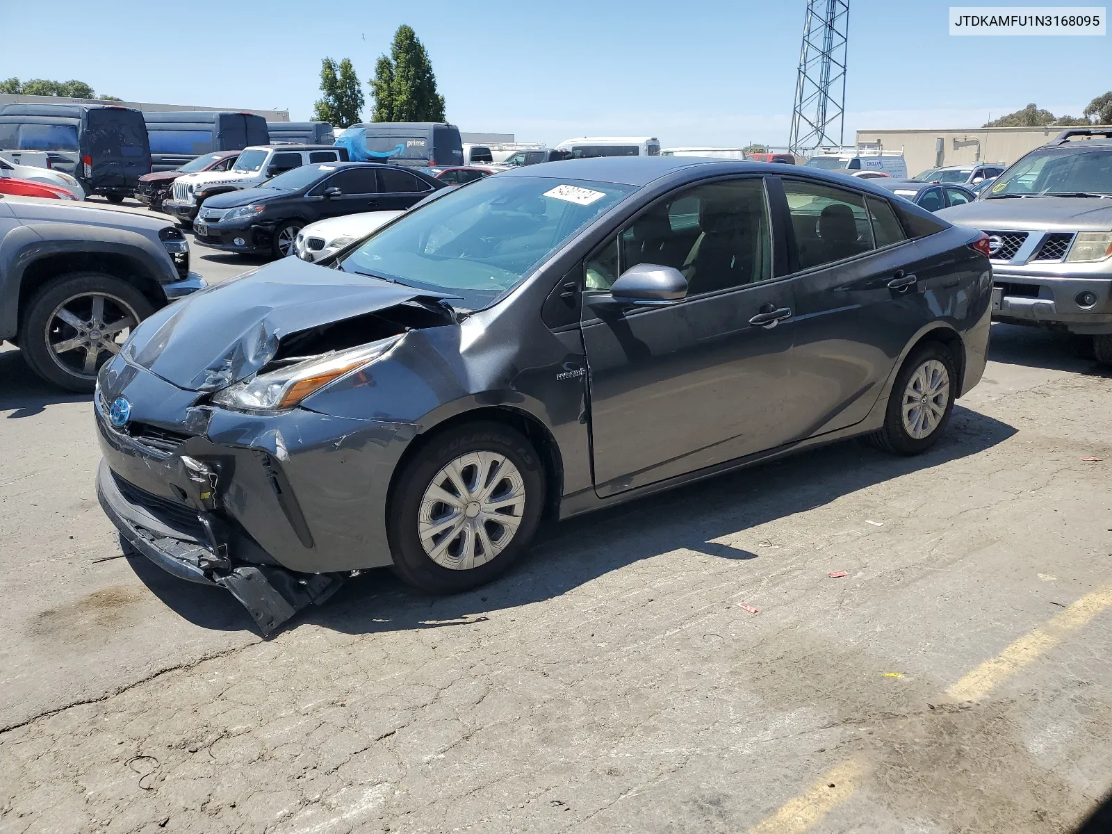 2022 Toyota Prius Night Shade VIN: JTDKAMFU1N3168095 Lot: 64301124