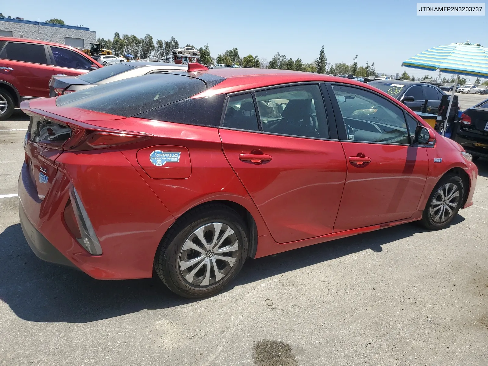 2022 Toyota Prius Prime Le VIN: JTDKAMFP2N3203737 Lot: 65446444