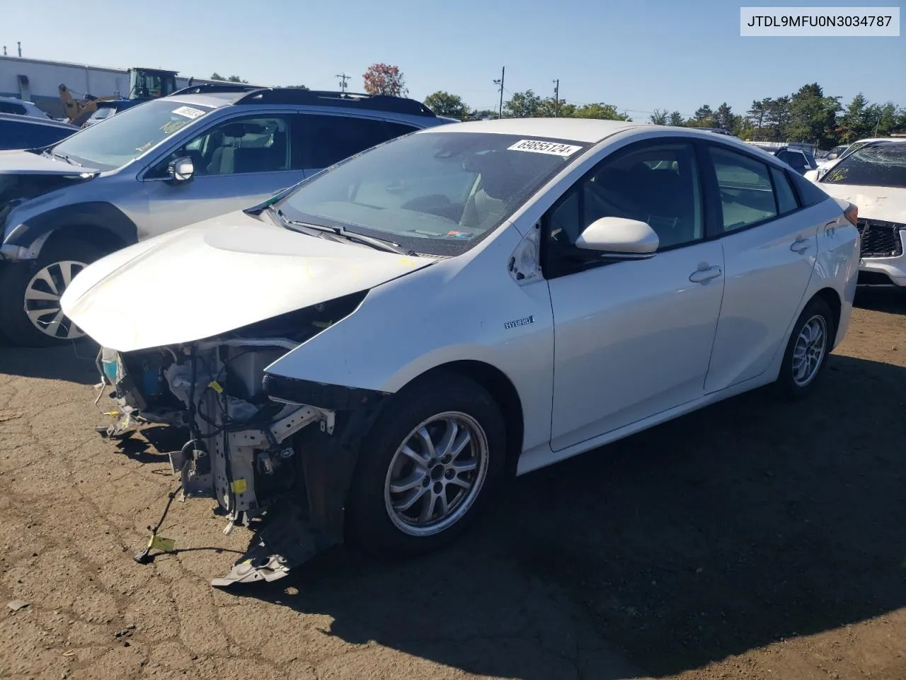 2022 Toyota Prius Le VIN: JTDL9MFU0N3034787 Lot: 69855124