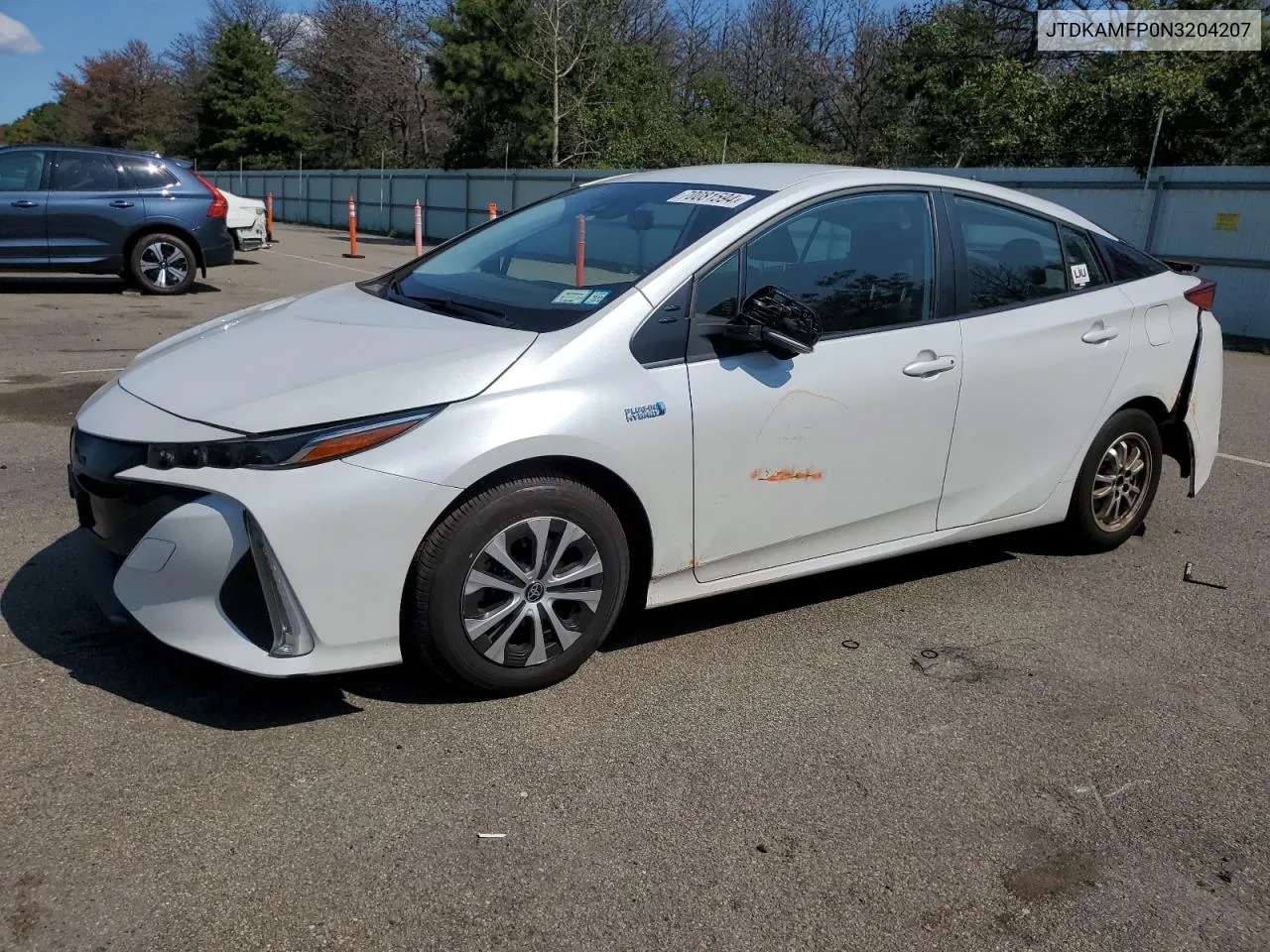 2022 Toyota Prius Prime Le VIN: JTDKAMFP0N3204207 Lot: 70081594