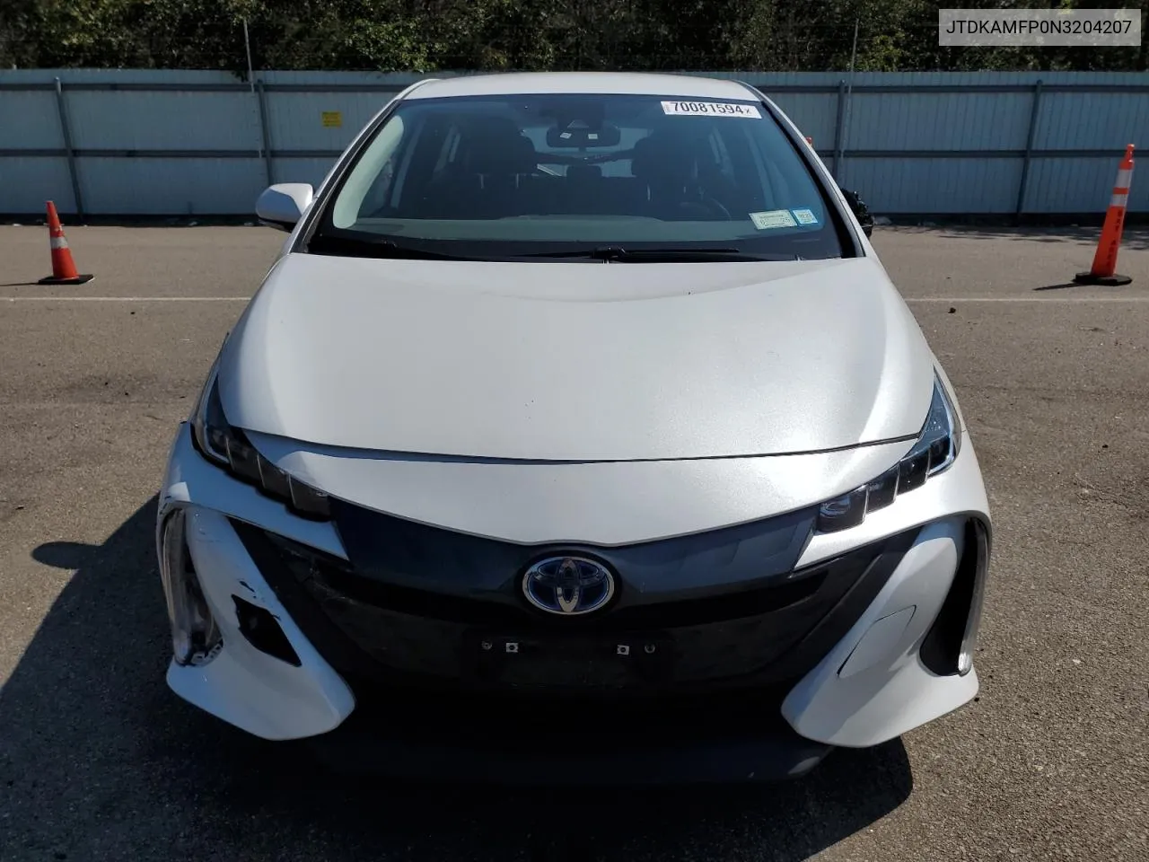 2022 Toyota Prius Prime Le VIN: JTDKAMFP0N3204207 Lot: 70081594