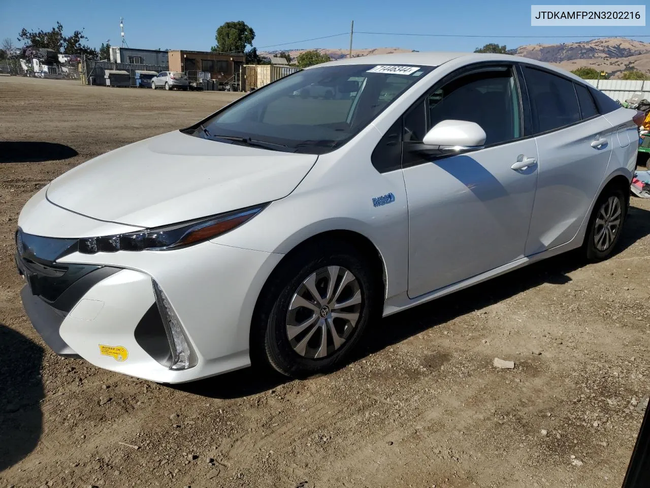 2022 Toyota Prius Prime Le VIN: JTDKAMFP2N3202216 Lot: 71446344