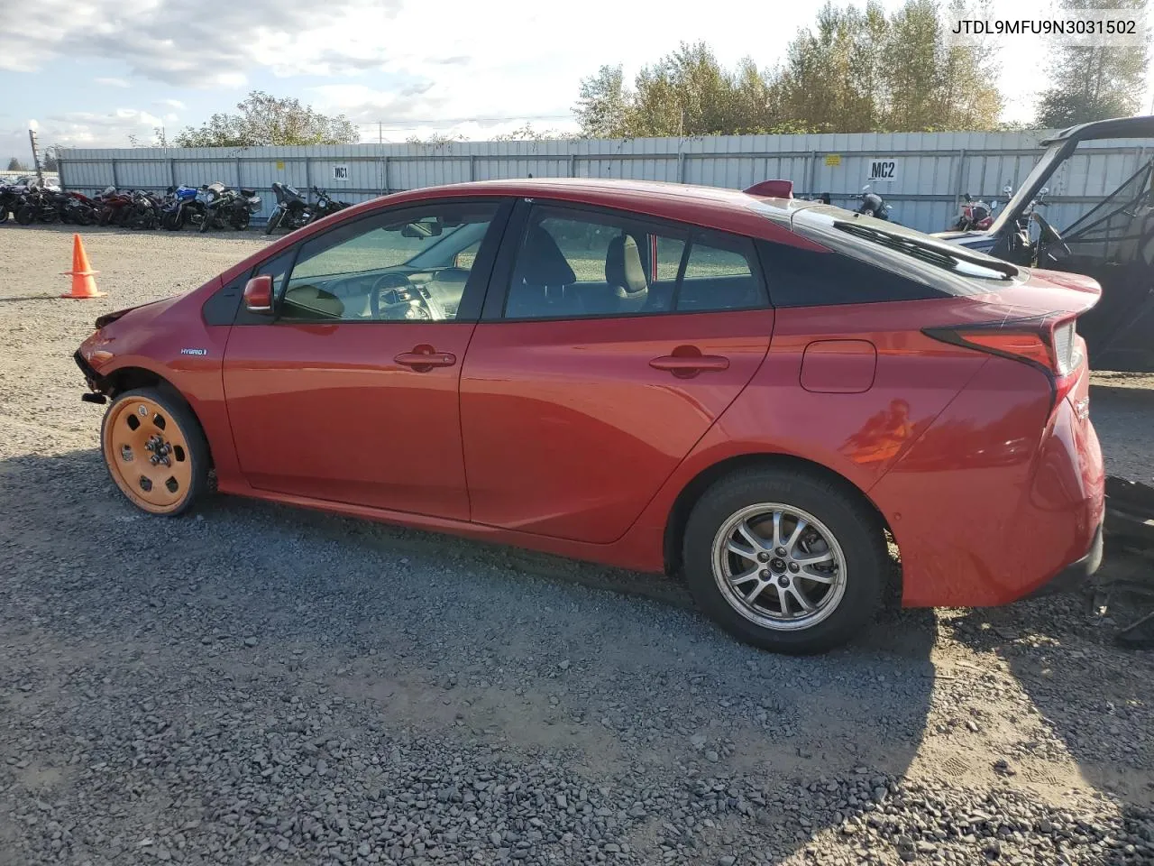 2022 Toyota Prius Le VIN: JTDL9MFU9N3031502 Lot: 71605014