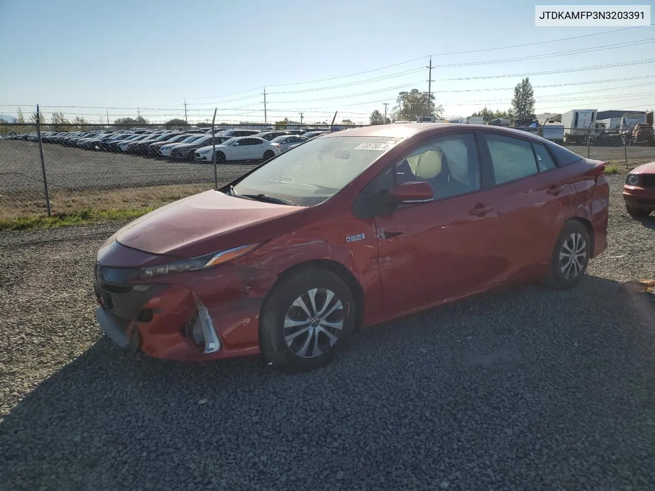 2022 Toyota Prius Prime Le VIN: JTDKAMFP3N3203391 Lot: 73575874