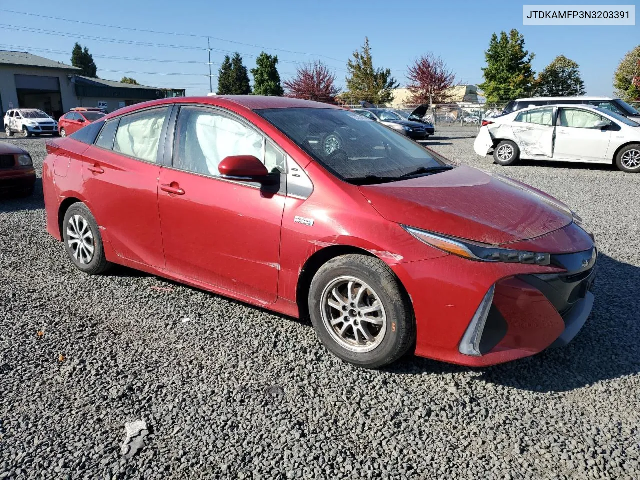 2022 Toyota Prius Prime Le VIN: JTDKAMFP3N3203391 Lot: 73575874