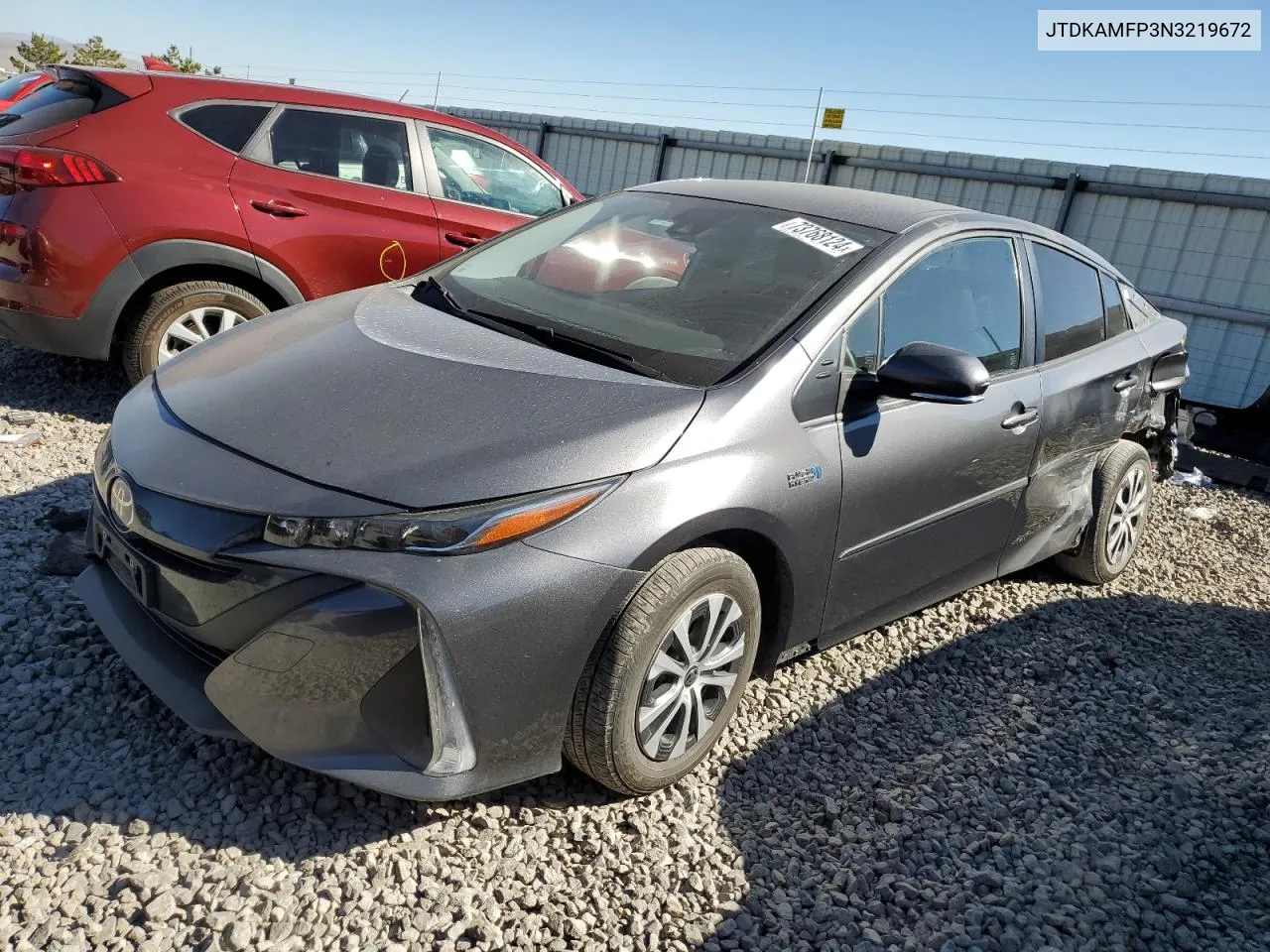 2022 Toyota Prius Prime Le VIN: JTDKAMFP3N3219672 Lot: 73768124