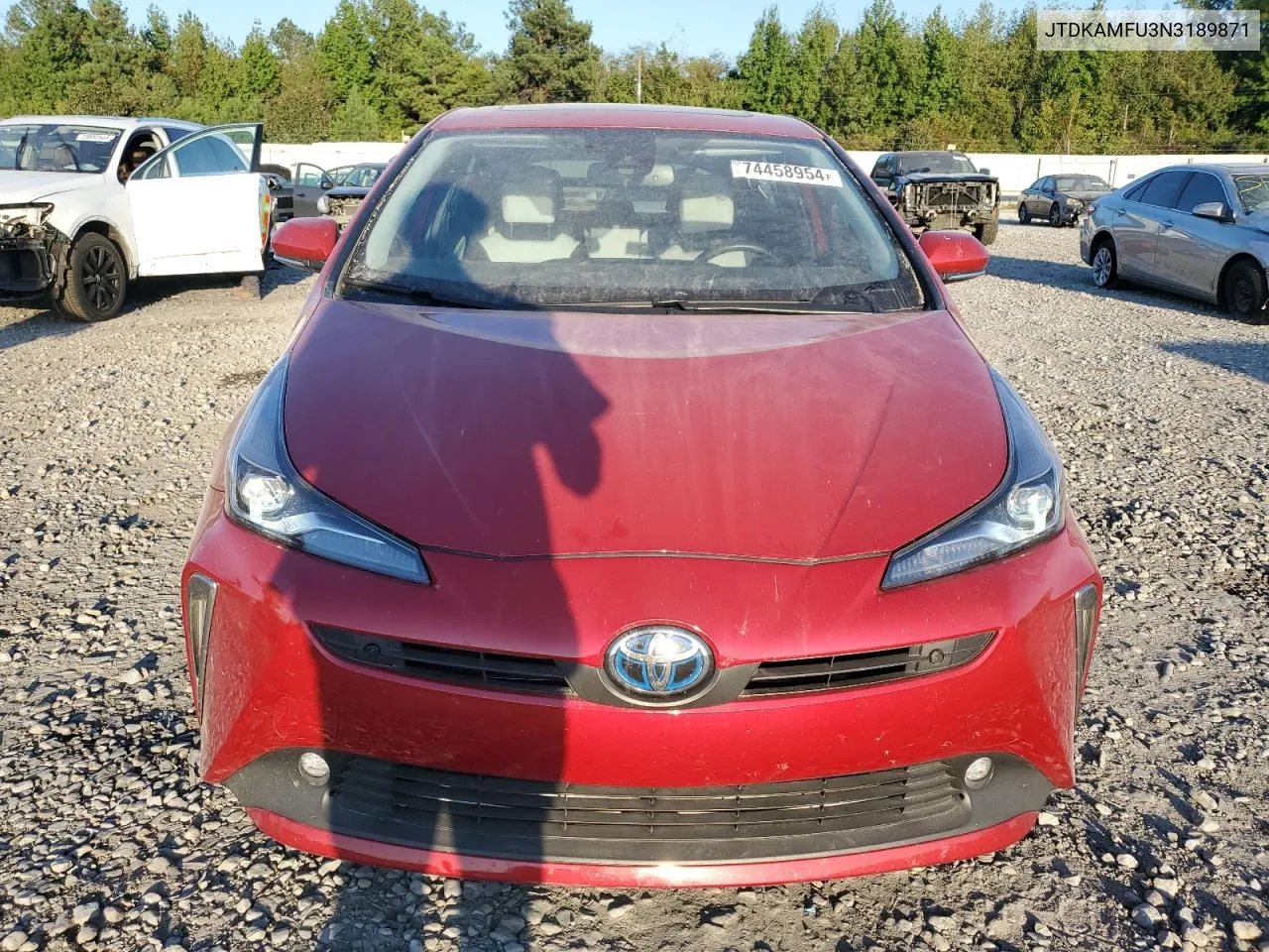 2022 Toyota Prius Night Shade VIN: JTDKAMFU3N3189871 Lot: 74458954