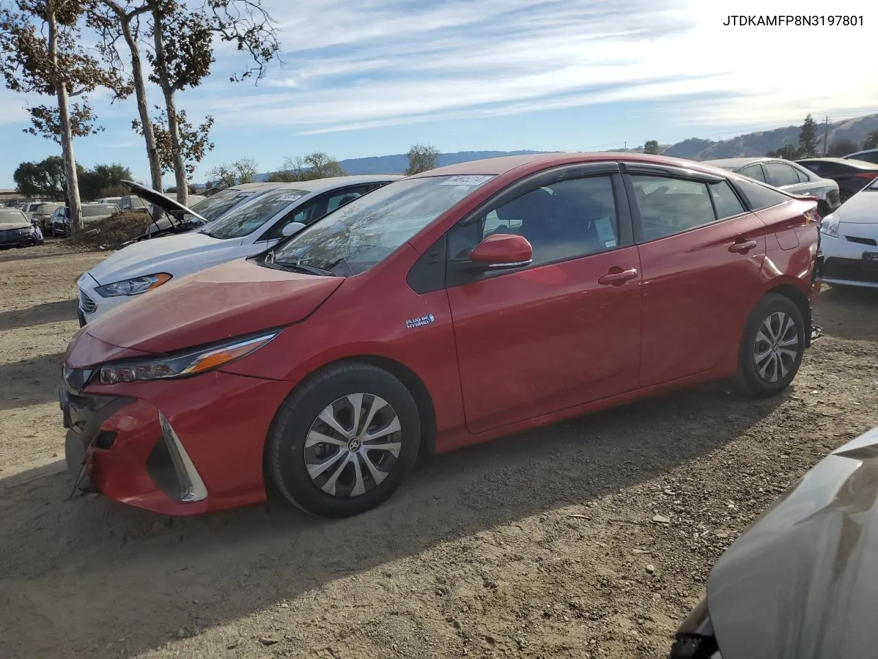 2022 Toyota Prius Prime Le VIN: JTDKAMFP8N3197801 Lot: 74845214