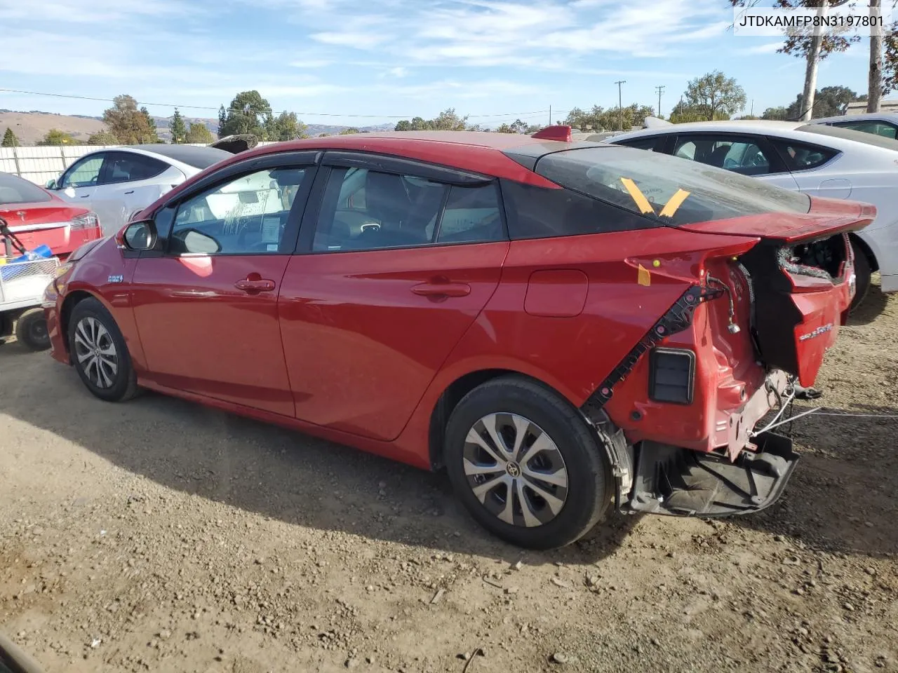 2022 Toyota Prius Prime Le VIN: JTDKAMFP8N3197801 Lot: 74845214