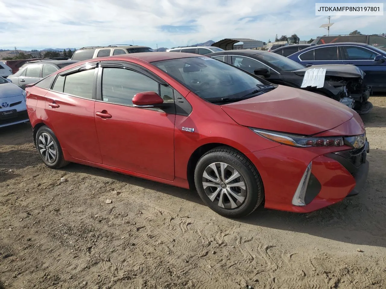 2022 Toyota Prius Prime Le VIN: JTDKAMFP8N3197801 Lot: 74845214