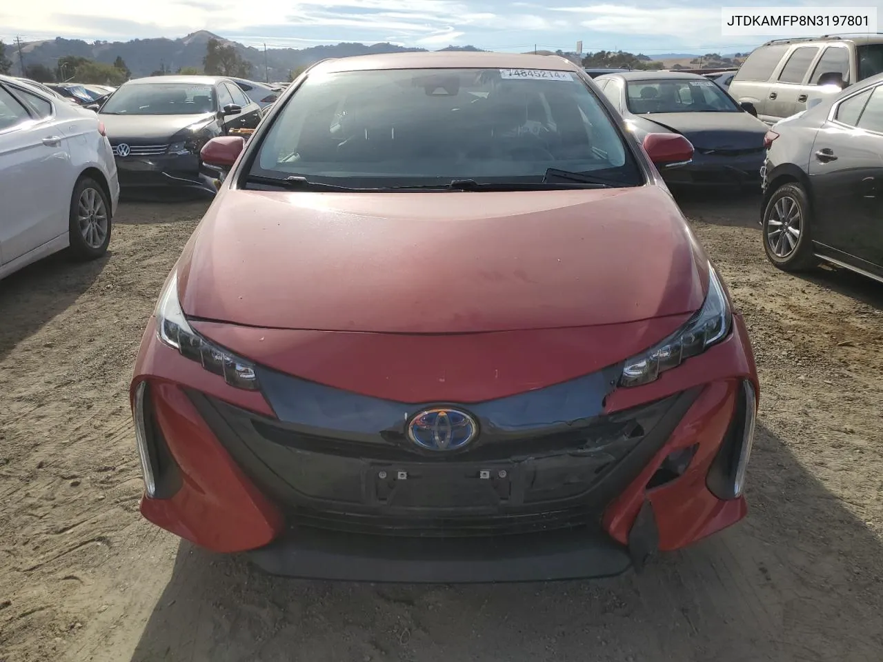 2022 Toyota Prius Prime Le VIN: JTDKAMFP8N3197801 Lot: 74845214