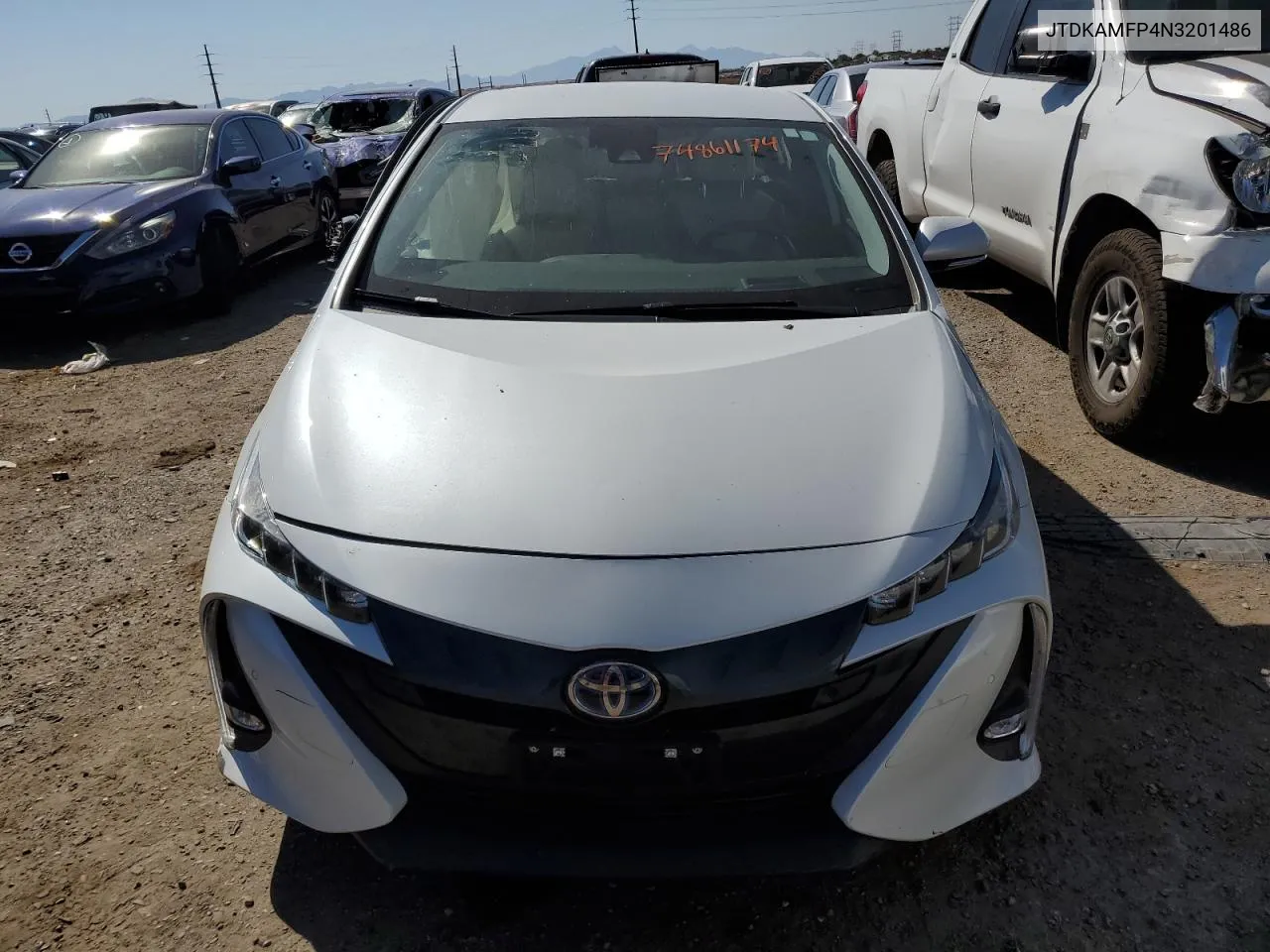 2022 Toyota Prius Prime Le VIN: JTDKAMFP4N3201486 Lot: 74861174