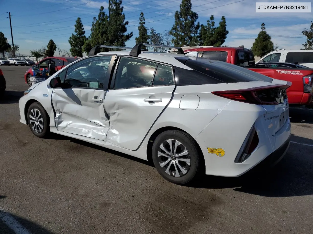 2022 Toyota Prius Prime Le VIN: JTDKAMFP7N3219481 Lot: 75329024