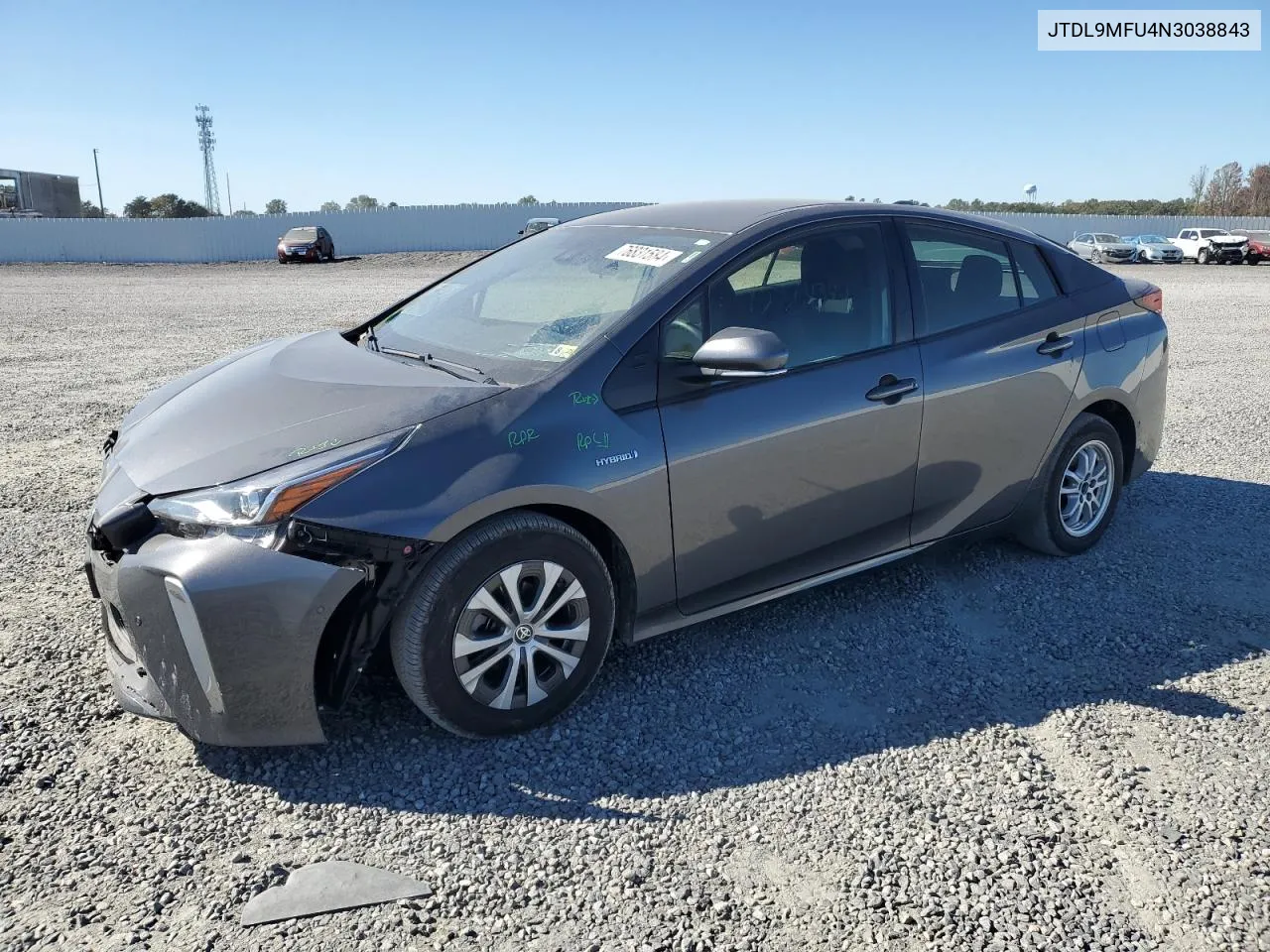 2022 Toyota Prius Le VIN: JTDL9MFU4N3038843 Lot: 76831584