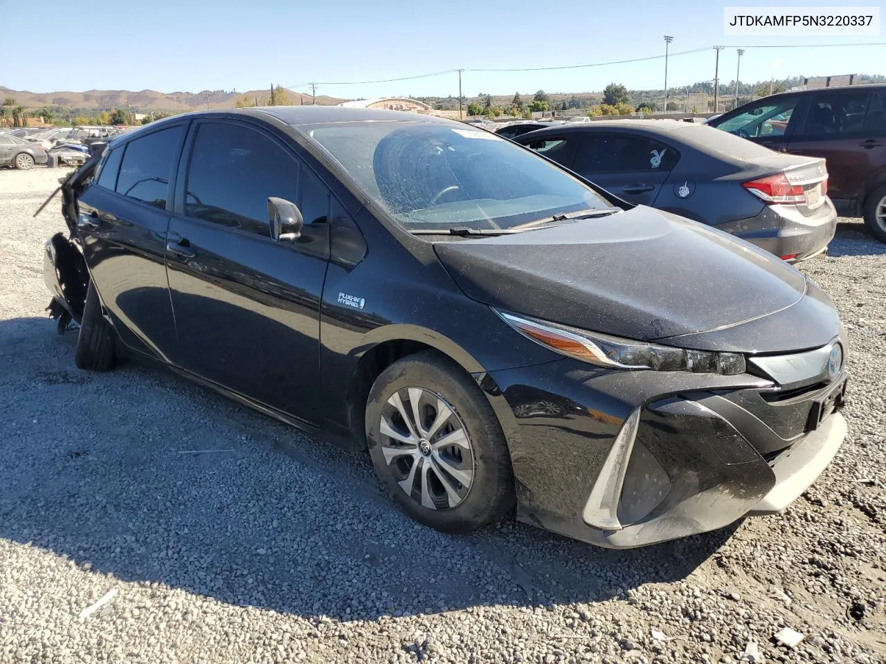 2022 Toyota Prius Prime Le VIN: JTDKAMFP5N3220337 Lot: 77398284