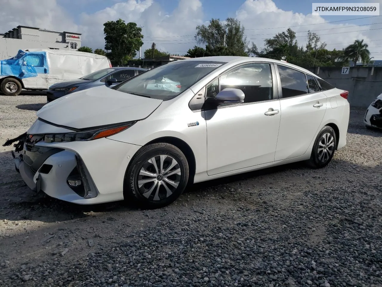 2022 Toyota Prius Prime Le VIN: JTDKAMFP9N3208059 Lot: 78390064