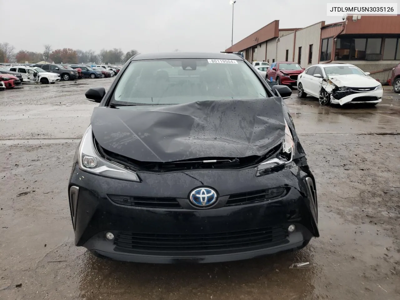 2022 Toyota Prius Le VIN: JTDL9MFU5N3035126 Lot: 80119504