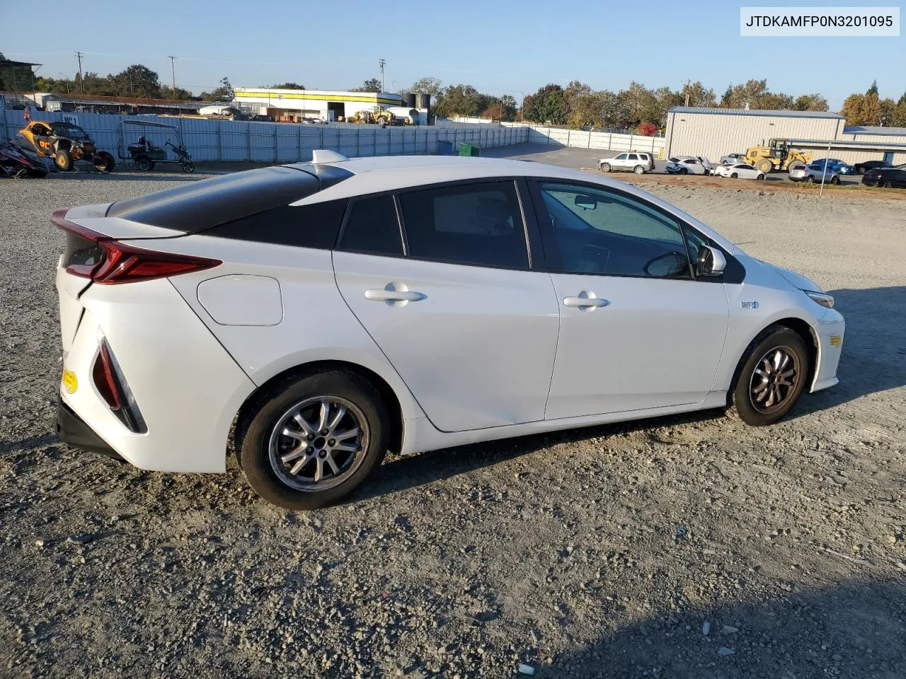 2022 Toyota Prius Prime Le VIN: JTDKAMFP0N3201095 Lot: 80121884