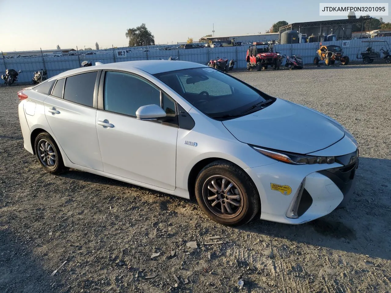 2022 Toyota Prius Prime Le VIN: JTDKAMFP0N3201095 Lot: 80121884