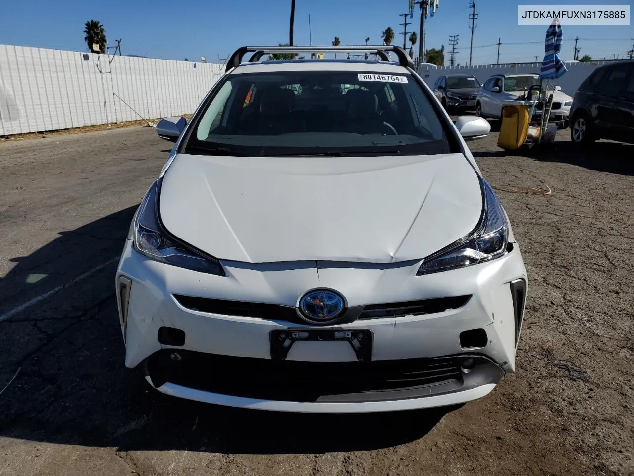 2022 Toyota Prius Night Shade VIN: JTDKAMFUXN3175885 Lot: 80146764