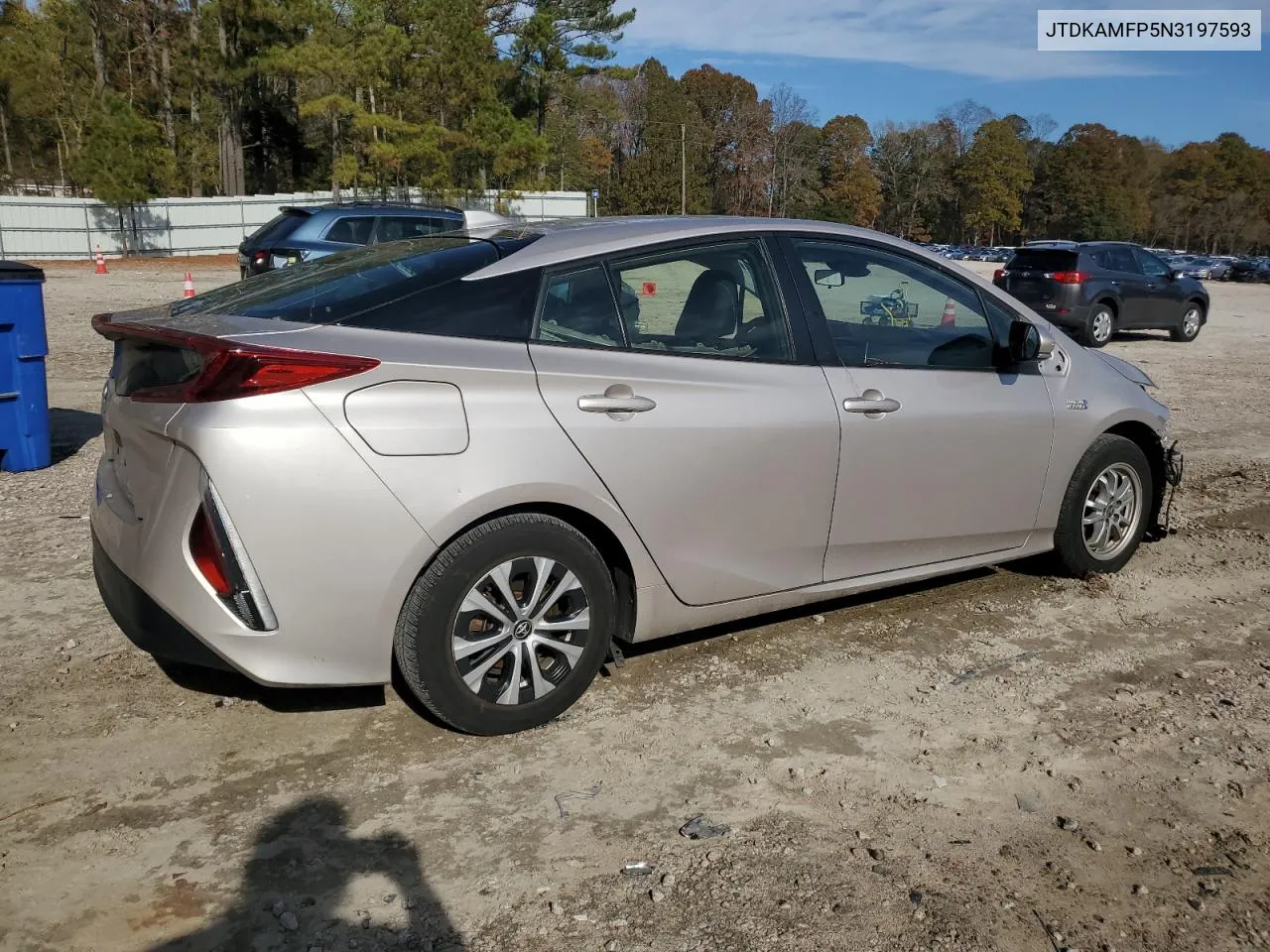 2022 Toyota Prius Prime Le VIN: JTDKAMFP5N3197593 Lot: 80884084