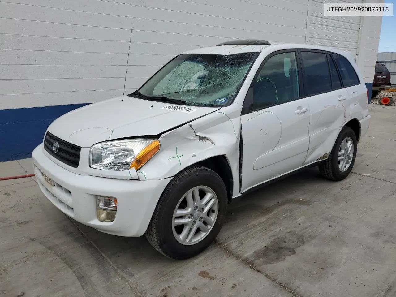 2002 Toyota Rav4 VIN: JTEGH20V920075115 Lot: 68809774