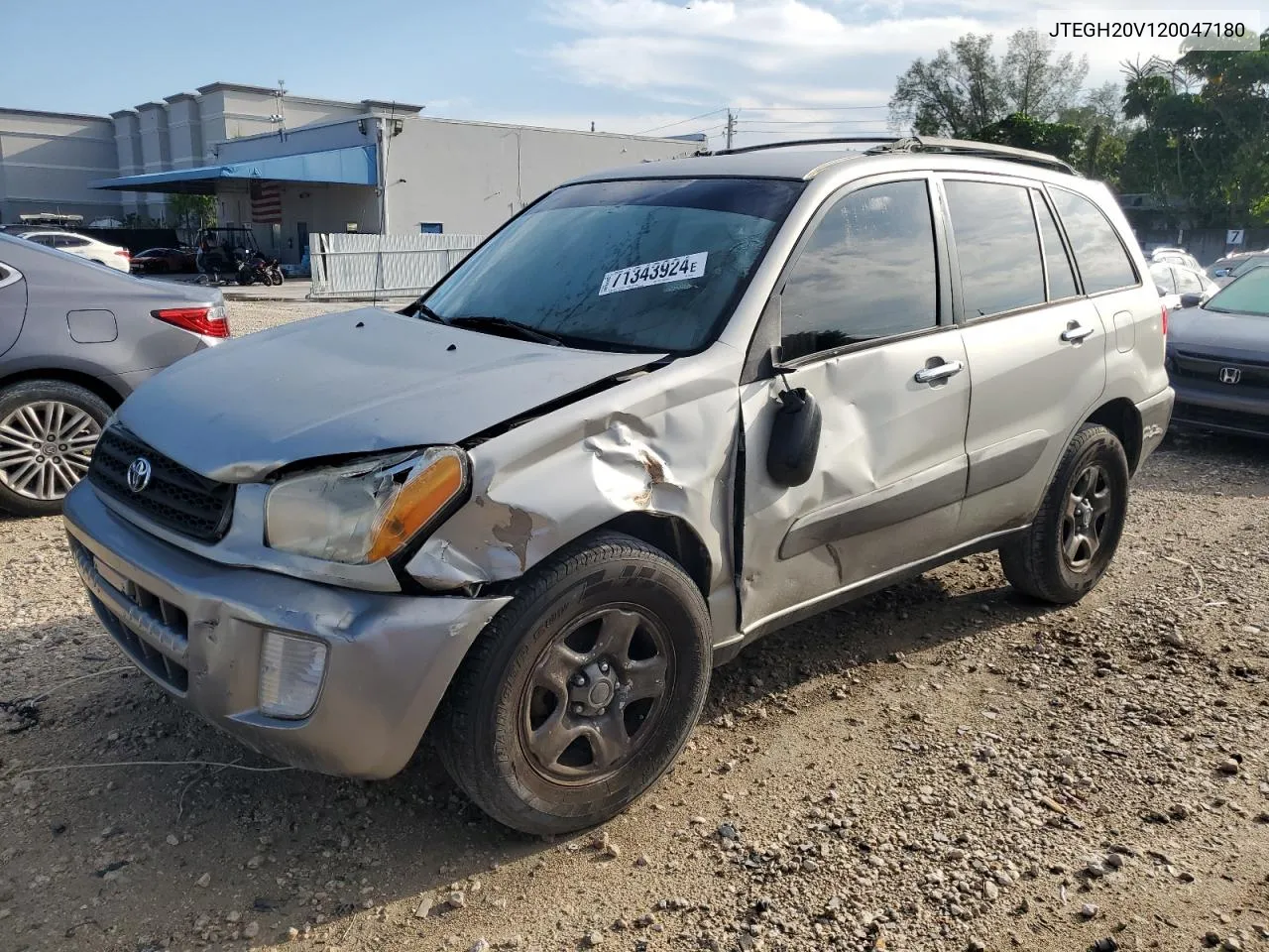 2002 Toyota Rav4 VIN: JTEGH20V120047180 Lot: 71343924