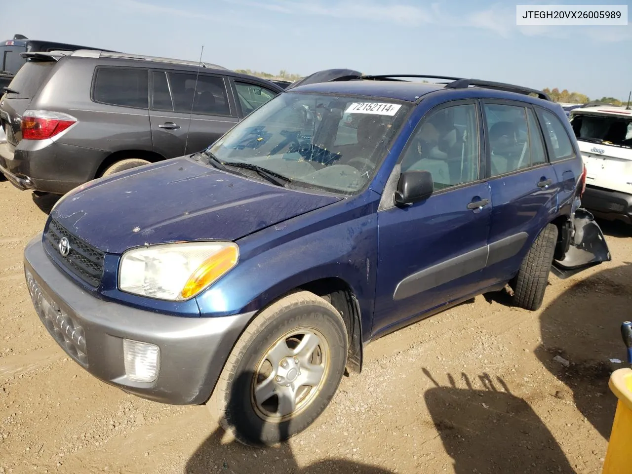 2002 Toyota Rav4 VIN: JTEGH20VX26005989 Lot: 72152114