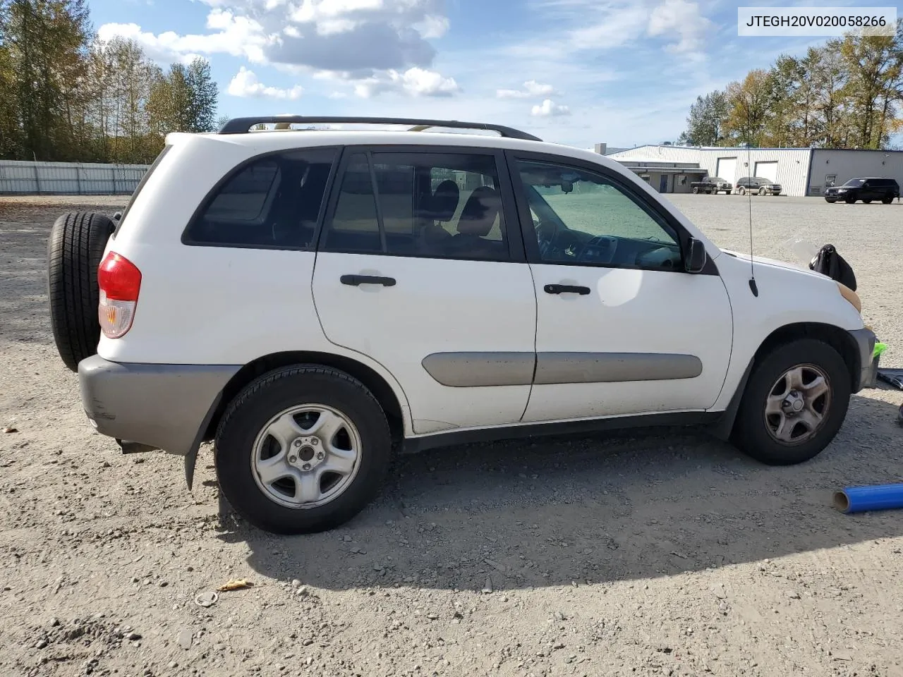 2002 Toyota Rav4 VIN: JTEGH20V020058266 Lot: 72752684